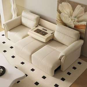 आधुनिक इलेक्ट्रिक अवकाश सोफे, मल्टीफंक्शनल मालिश, कूलिंग और तह सुविधाओं के साथ स्मार्ट 3-सीटर होम थिएटर फर्नीचर - Product Image 5