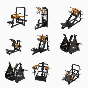 Appareil de musculation professionnel multi-fonctions réglable à charges guidées, double poste, pour tirage vertical et rameur vertical, pour la musculation des <span class=keywords><strong>bras</strong></span> - Product Image 4