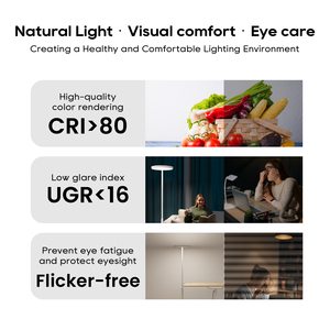 Hot bán tuya Thiết kế LED góc sàn đèn nhôm hiện đại ánh sáng với Dimmable sáng bóng flicker-miễn phí chiếu sáng dài Cam ra - Product Image 4