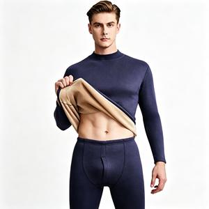 Set di Intimo Termico da Uomo in Pile Spesso, Collo Alto, Caldo e Traspirante, Senza Cuciture, Resistente al Freddo per Autunno e Inverno - Product Image 4
