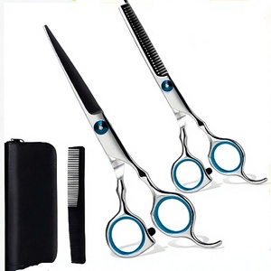 Ciseaux de coiffure professionnels en acier inoxydable à manche long droit, économiques, pour barbier et esthétique, ciseaux à effiler affûtés - Product Image 1