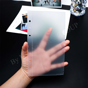 <span class=keywords><strong>A5</strong></span> A6 <span class=keywords><strong>A7</strong></span> Frosted PP tiền mặt phong bì bên tải zipperless Tiền Phong bì Pouch rời lá 6 lỗ tiền mặt Ngân sách phong bì túi - Product Image 3