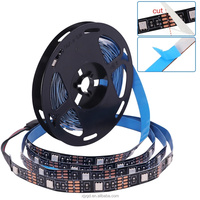Kit de bandes lumineuses LED RGB intelligentes 5050 USB 5V synchronisation musicale avec télécommande capteur sonore bande LED flexible en longueurs de 50 cm 1 m 2 m 3 m 5 m