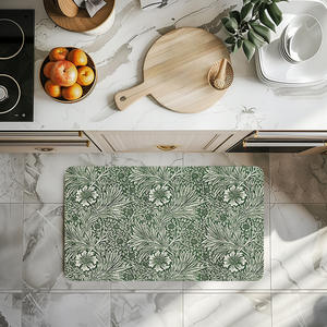 Alfombra de baño rectangular de barro de diatomeas con diseño floral retro de Temu, absorbente, de secado rápido y antideslizante para baño y aseo, en stock. - Product Image 3