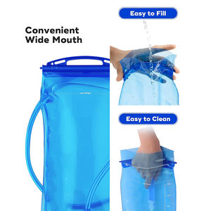 Portable Collapsible Durable PEVA <b>1L</b> <b>Water</b> <b>Bottle</b> Sports Hydration Bladder Cycling Outdoor Running Walking Waterproof - Product Image 3