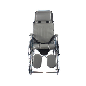 整形外科用フルリクライニング人間工学に基づいたシート付き手動式トイレ車椅子 - Product Image 3