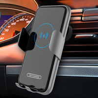 Support de chargeur de voiture sans fil à serrage automatique 15W PD QC3.0 à charge rapide avec port Type-C pour téléphone