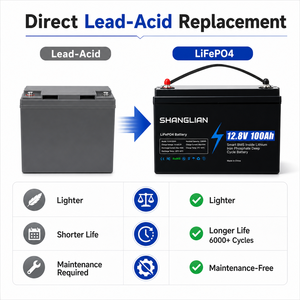 แบตเตอรี่ LiFePO4 12.8V 100Ah 1280Wh IP65 แบตเตอรี่ลิเธียมไอออนสำหรับเก็บพลังงานแสงอาทิตย์สำหรับระบบแผงโซลาร์เซลล์บ้าน - Product Image 4