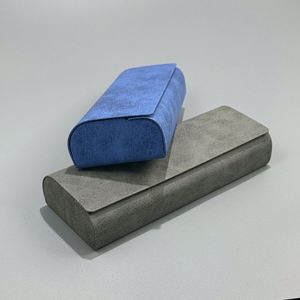 Estuche para Gafas de Sol de Color Sólido Vintage, Caja para Gafas Hecha a Mano con Textura de Piel de Cordero, Estuche Rígido con Tapa Abatible, Regalo Promocional de Lujo con Logotipo Personalizado - Product Image 3