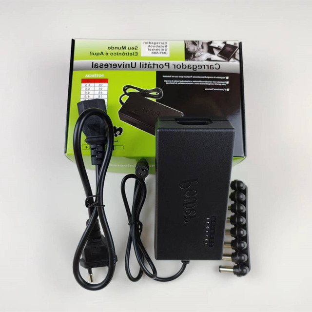 96W Adjustable Universal Laptop AC Power Adapter Charger 12V to 24V DC Output Notebook Power Supply for Desktop Connection
