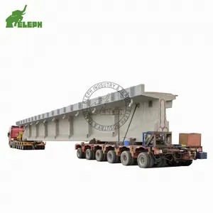 模块化拖车中国供应商多轴可调转向方向桥梁运输拖车