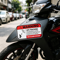 Autocollants d'avertissement pour voiture en vinyle imperméable, système d'alarme de suivi GPS personnalisé, autocollants d'avertissement de sécurité antivol pour véhicule
