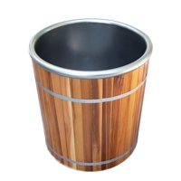 Baignoire à glace en bois pour immersion froide en extérieur avec système de refroidissement par chiller pour bain de glace