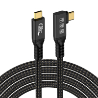 Cable de Datos USB4.0 Tipo-C a Tipo-C de 1m, 40G 80G Superspeed, Carga Rápida PD240W, con Blindaje Trenzado