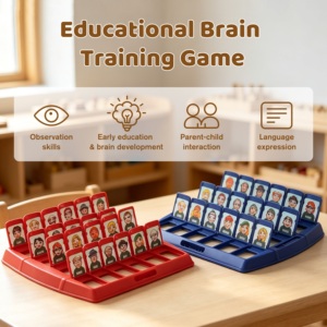 Jeu de société interactif « Devinez qui je suis » avec plateau portable, jeu éducatif pour enfants en plastique, jeu de puzzle pour deux joueurs - Product Image 1