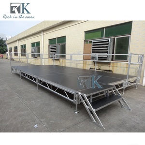750kg/sq.m Loading Aluminum Frame <b>Stage</b> with Guardrails Safety <b>Stage</b> - Product Image 3