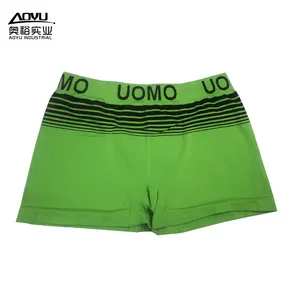 Cuecas boxer masculinas sem costura com logotipo personalizado, cuecas boxer personalizadas para homens, fabricante OEM por atacado