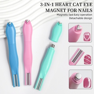 Aimants professionnels trois-en-un pour nail art, motifs œil de chat et cœur, pour ongles en gel DIY, spéciaux - Product Image 2
