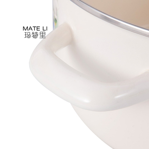 Batterie de cuisine universelle de grande capacité directe d'usine épaissie avec <span class=keywords><strong>pot</strong></span> à soupe <span class=keywords><strong>en</strong></span> émail floral - Product Image 5