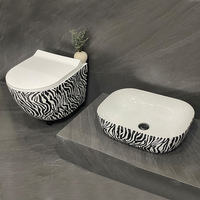 Luxe 2024 Couleur Salle De Bains Fabriqué Wc Moderne Porcelaine Lavabo Évier Toilette Ensemble