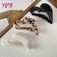 Barrettes à cheveux en acétate de cellulose écologiques de haute qualité en forme de cœur de 9 cm pour femmes, pour la Saint-Valentin