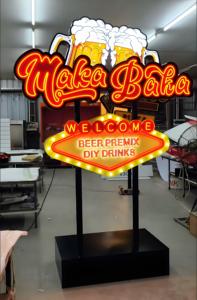 Lenzuolo zincato luci al Neon 3D decorazioni in PVC per Bar birre Logo segno del negozio pilone insegna al Neon <span class=keywords><strong>LED</strong></span> negozio segnaletica - Product Image 5