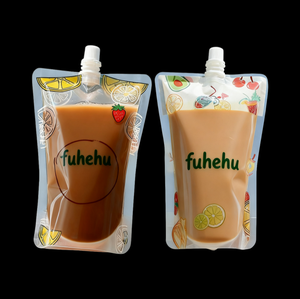 Gravure personnalisée imprimée sacs à boisson transparents en PE de qualité alimentaire sachets à bec anti-fuite pour l'emballage du lait et de la gelée - Product Image 5
