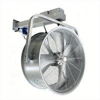 Ventilateur oscillant mural industriel de 24 pouces avec anneau de brumisation en acier inoxydable et 8 buses pour atelier, usine, salle
