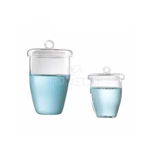 RONGTAI مختبر ختم بوتقة كوارتز الصين RT091 50 50 بوتقة زجاج كوارتز أبيض حليبي مقاوم للحرارة مع غطاء - Product Image 5