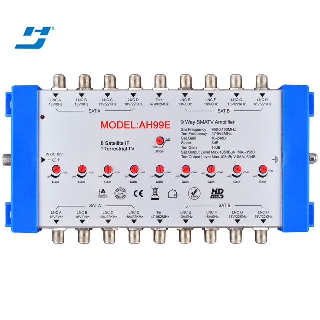 Best Price 9 Inputs 9 Outputs Satellite Amplifier signal Amplifiers Satellite Internet Satellite TV Antenna Amplifier