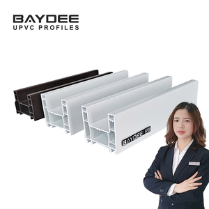 Chất lượng cao PVC cửa sổ cửa hồ sơ chống trộm uPVC Vinyl hồ sơ cho căn hộ ngang mở treo rèm nhựa - Product Image 1