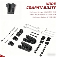 Kit de loquets de verrouillage de capot durables, chromés noirs, pour capot avant, actionneur de loquet de verrouillage de capot pour Jeep Wrangler