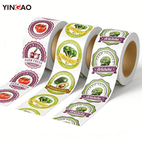 Étiquettes personnalisées pour légumes, autocollants pour l'emballage des légumes en magasin, adhésifs imperméables, étiquettes yingao, impression d'autocollants en rouleau personnalisés
