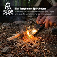 Allume-feu carré personnalisé Baiyuheng en ferrocérium, résistant aux intempéries, pour bushcraft, camping, outil de survie avec trou pour lanière, robuste