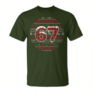 Six Seven Christmas 67 T-shirt à motif de vacances à carreaux - Product Image 2