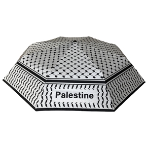 Custom Logo Automatic Folding Umbrella Palestine Flag Umbrellas Windproof Portable Palestine Umbrellas for the Rain and Sun