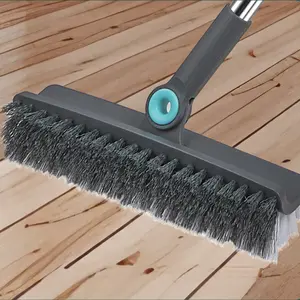 2023 Nova Atualização Long Handle 180 graus Rotating Grout Brush Floor Brush Scrubber Scrape Stiff Limpeza de Cerdas Escova