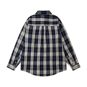 <span class=keywords><strong>Chemise</strong></span> à <span class=keywords><strong>carreaux</strong></span> vintage décontractée à manches longues avec poche unique en flanelle respirante et résistante à l'usure pour homme – Collection Automne - Product Image 4