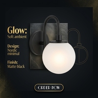 Applique murale moderne minimaliste en verre, lampe murale en métal, style nordique, pour chevet ou couloir