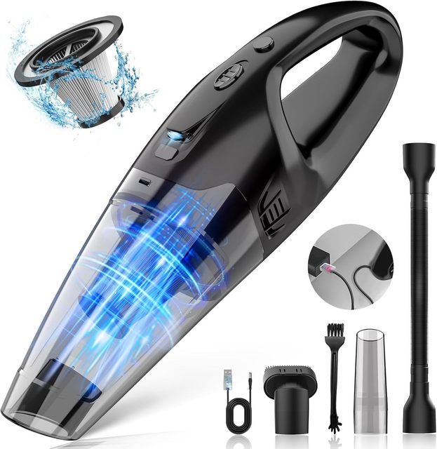 Large Suction 6000pa Wireless Handheld Vacuum Cleaner Quiet Operation for Cars and Household Use