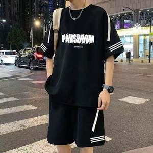 Vêtements de sport de rue tendance en gros, de haute qualité, pour hommes, vêtements de course personnalisés, tenues décontractées d'été, ensemble court 2 pièces, survêtement - Product Image 6