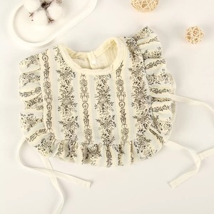 Nuevo Babero de Encaje para Bebé con Cuello de Encaje Floral, de Algodón Puro, Lavable, Unisex, con Capucha para Evitar que el Bebé se Trague la Leche - Product Image 4
