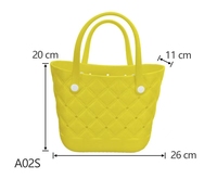 Sac fourre-tout de plage XL de luxe pour femme, lavable, multicolore, avec logo personnalisé, en EVA perforé effet croco, idéal pour l'été