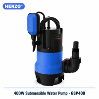 HERZO 400W Tauchpumpe für Abwasser 9000 L/h 6m Förderhöhe 7m Tiefgang 35mm Auslassdurchmesser