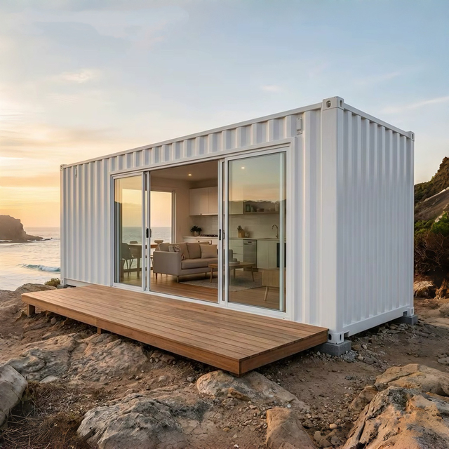 20ft Seaside Beach Vacation Luxury Modern Shipping Container Villa Fully Furnished Prefabricated Holiday Hom
