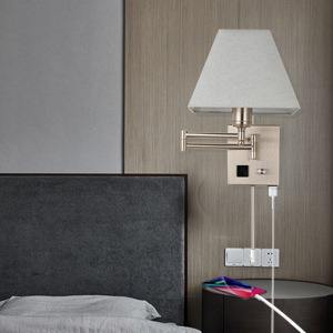 Uzantı-tipi duvar ışık davul gölge duvar aplik başucu oturma odası için siyah Metal duvar lambası - Product Image 5