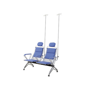 Chaise d'infusion IV pour hôpital National Industry Hospital GY-DD05 avec accoudoirs métalliques, chaise de salle d'attente, rangée de chaises - Product Image 1