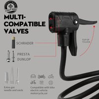 FAST BEE High Pressure Portable Bicycle Air Tire Pump with Schrader Valve Gauge 80-130PSI Made of Plastic & Steel