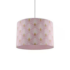 Nordic Style Customized Living Room Pink Hanging Drum Cotton Fabric <strong>Lampshade</strong> <strong>Table</strong> Lamp Shade Bedside - Product Image 2
