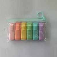Lot de 6 surligneurs mini en plastique en forme de bâtonnets de glace, portables pour journalisation, notes et gribouillis, fournitures scolaires pour la rentrée
